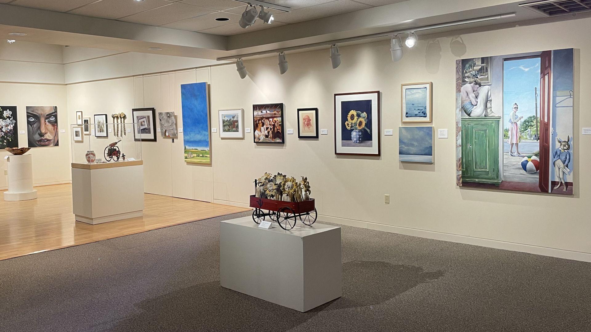 Paintings and sculptures on display in Insights Exhibition