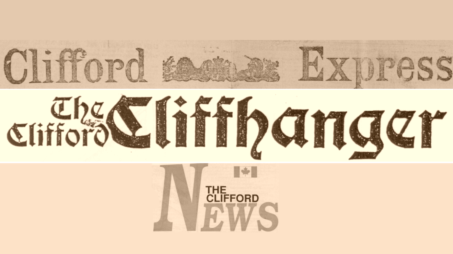 Clifford Newspapers - Clifford Express, Clifford Cliffhanger, Clifford News