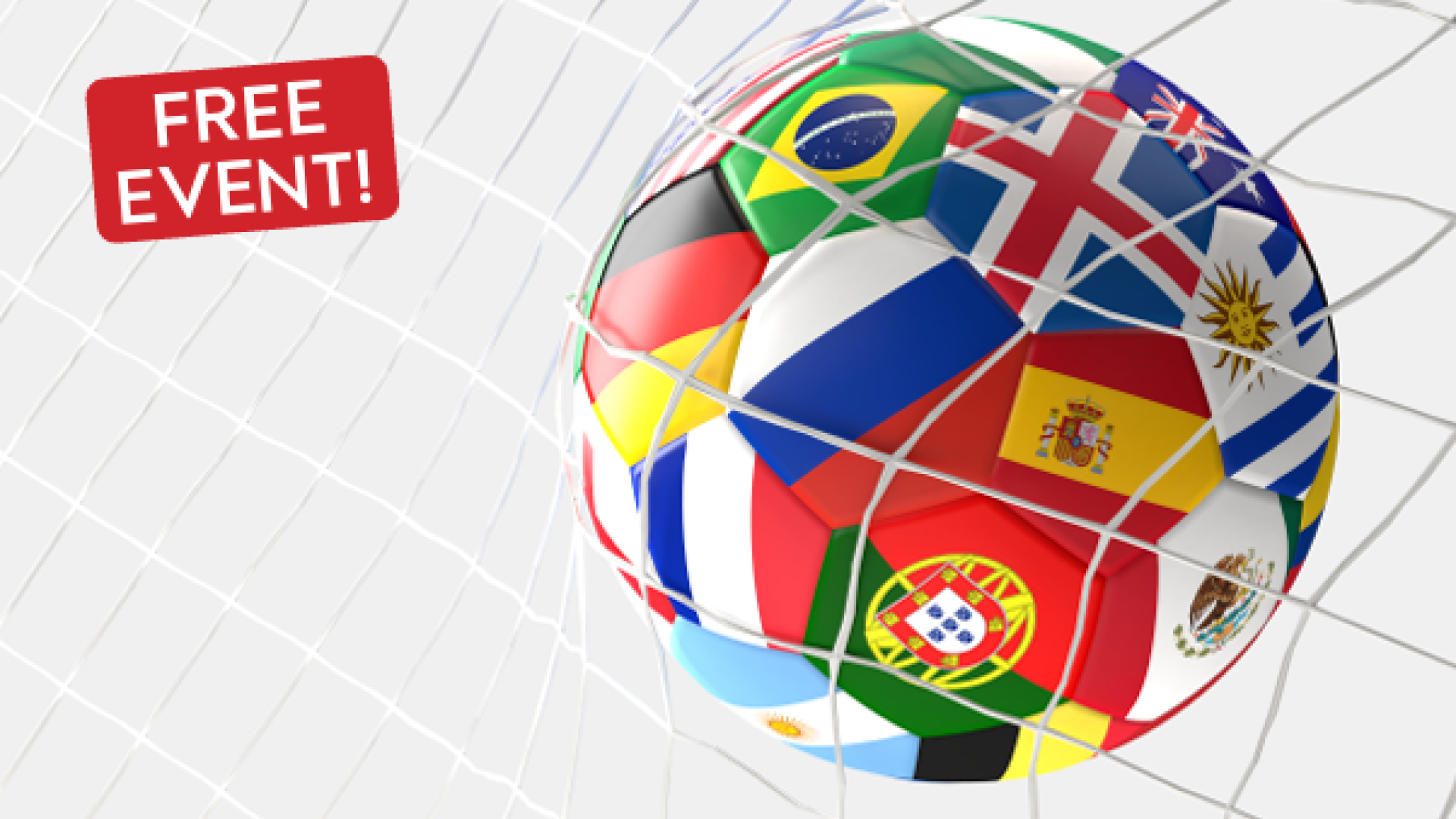 Soccer ball covered in flag images